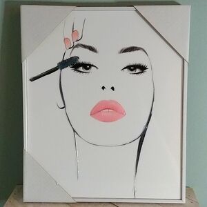 NEW Face Makeup Framed Photo Makeup Room Boudoir Décor